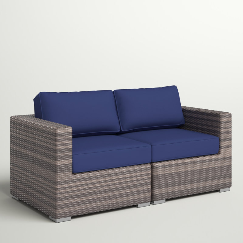 Beachcrest Home Arreola Fully Assembled 66" Wide Outdoor Wicker